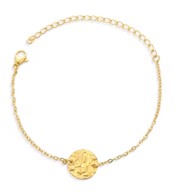 Pulsera con Medalla Dorada